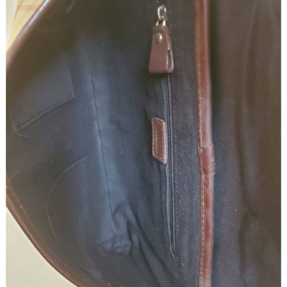 Burberry Haymarket Check PVC Buckle Flap Bag - Picture 9 of 9